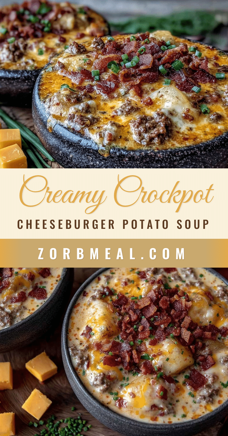 creamy crockpot cheeseburger potato soup recipe