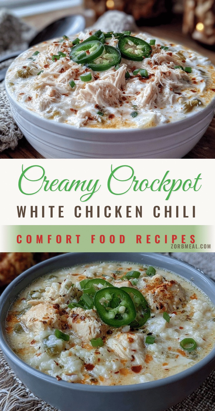 creamy crockpot white chicken chili recipe