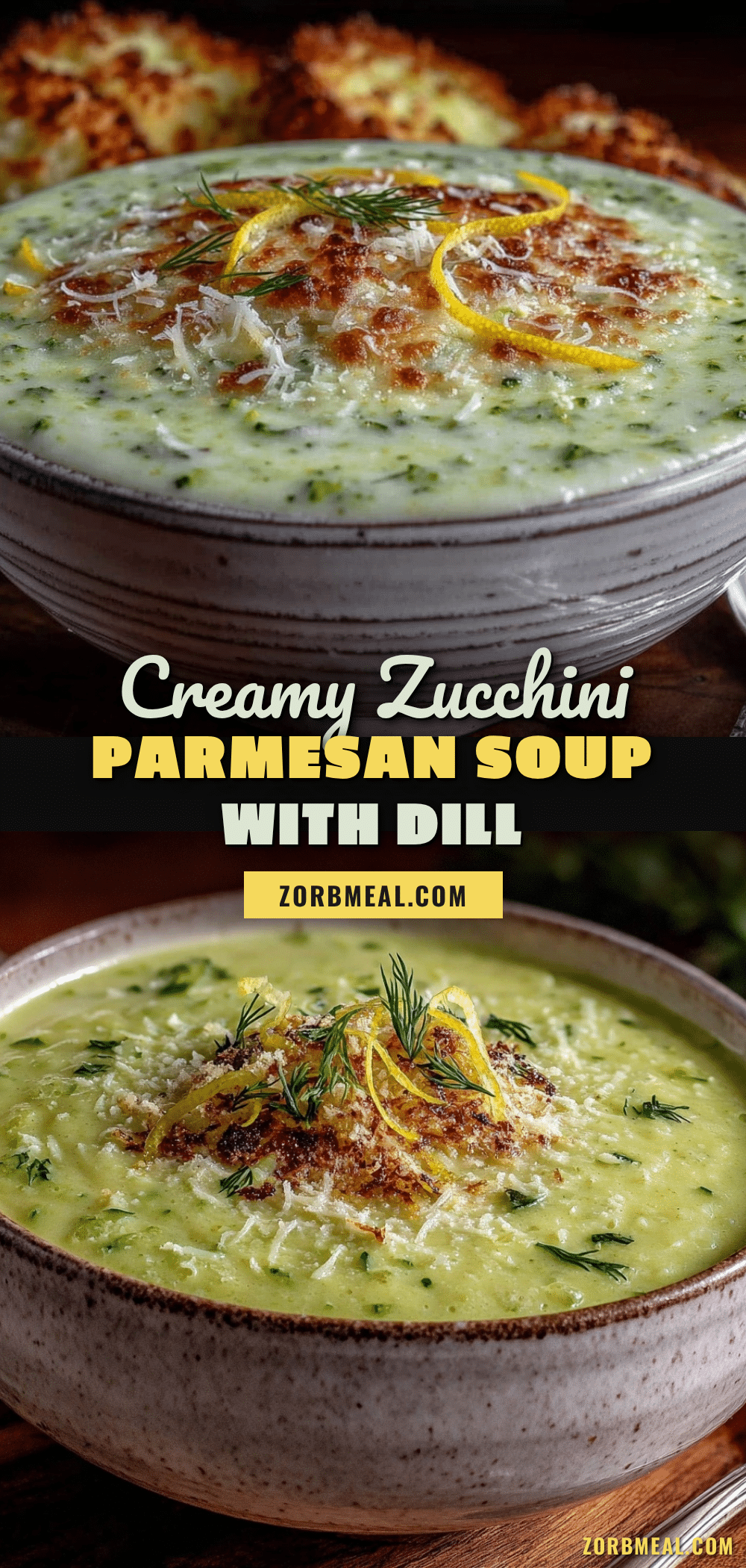 creamy zucchini parmesan soup recipe