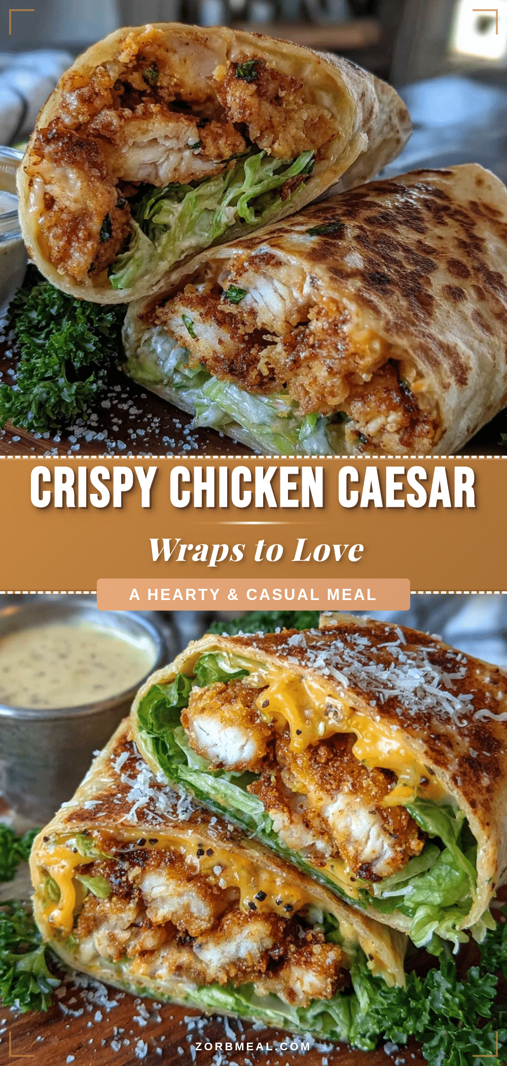 Crispy Chicken Caesar Wrap recipe