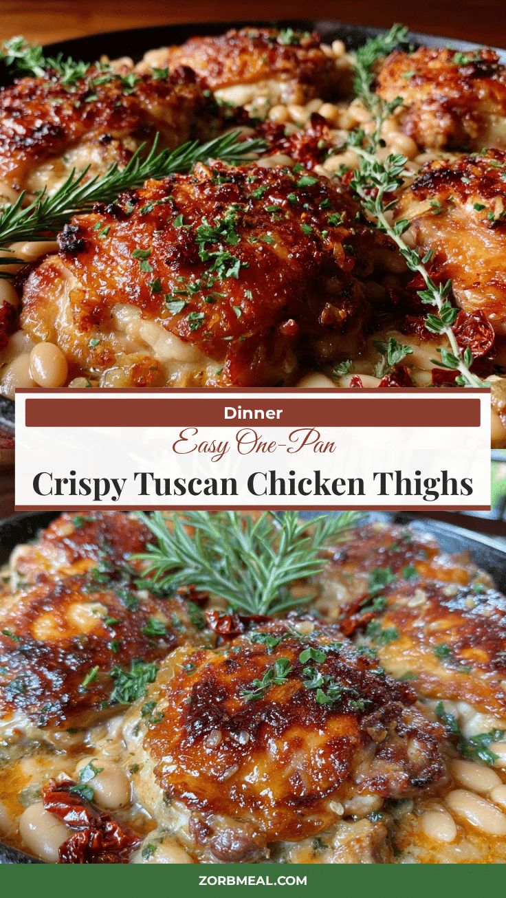 crispy tuscan white bean chicken thighs recipe