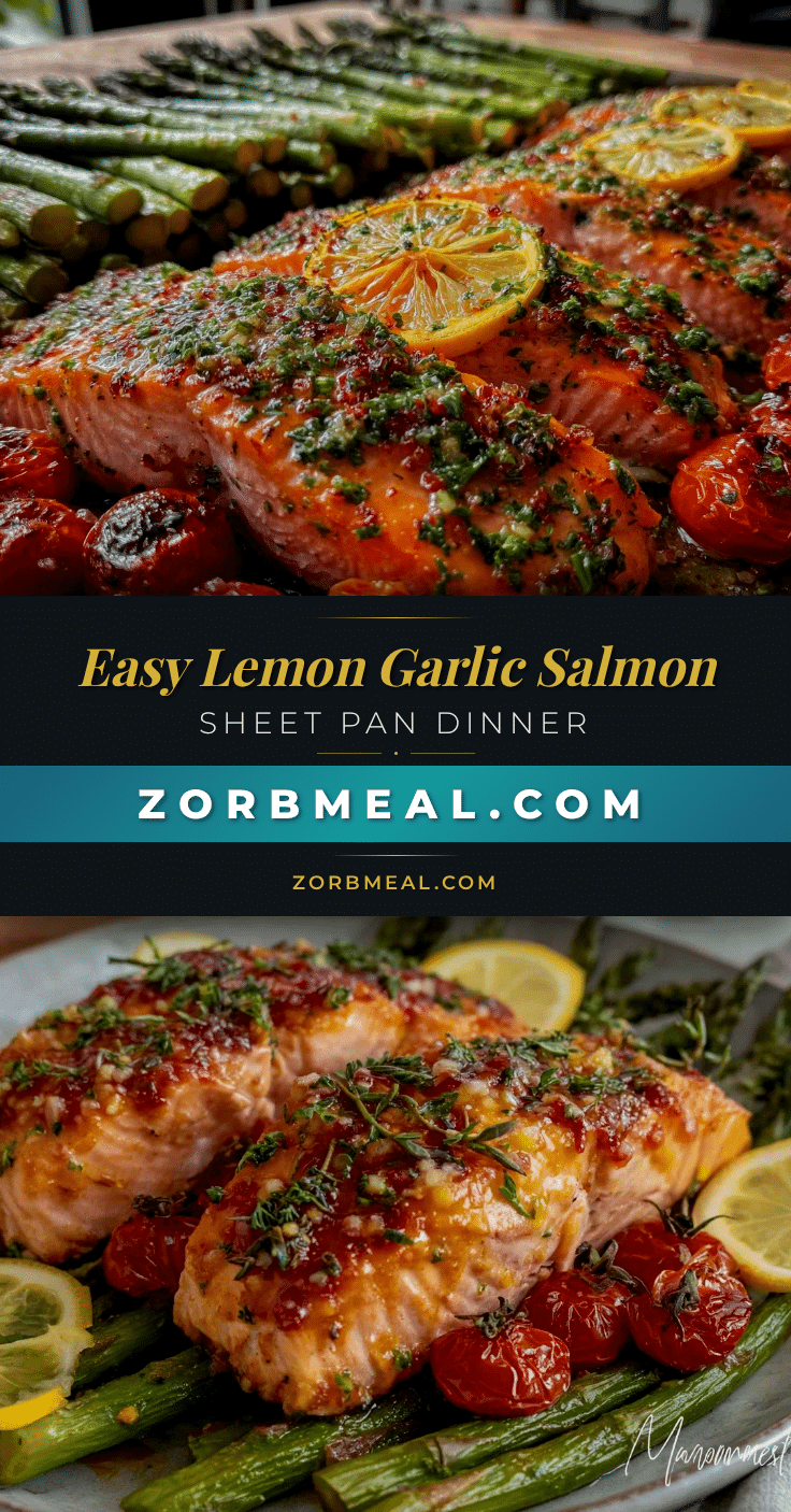 easy sheet pan garlic lemon salmon recipe