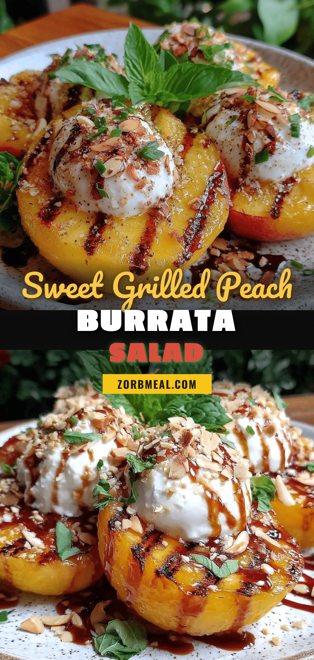 fresh grilled peach and burrata salad recipe