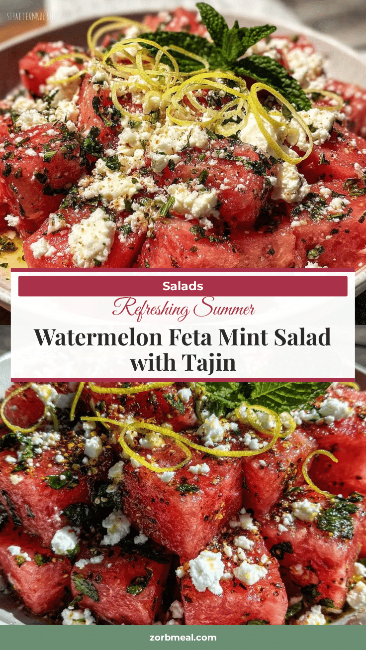 fresh watermelon feta mint salad recipe