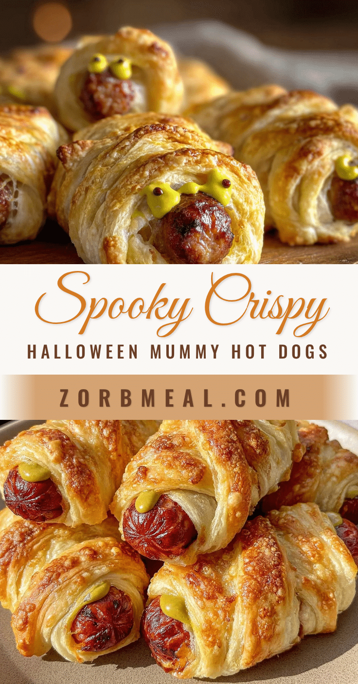 Halloween mummy hot dogs recipe