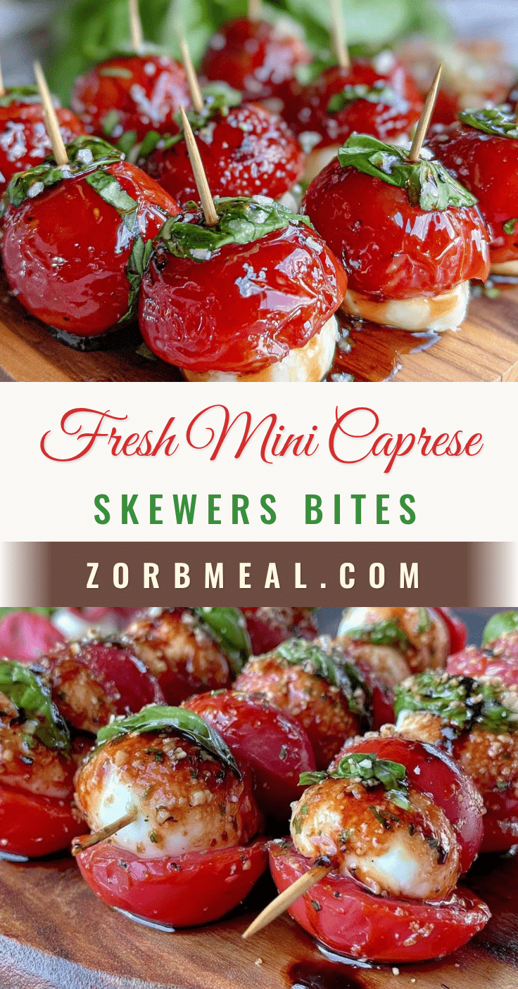mini caprese skewers bites recipe
