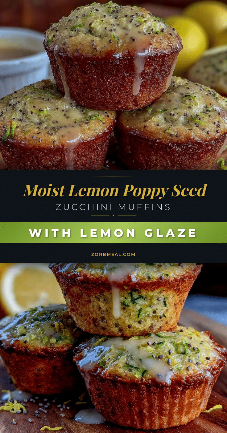 moist lemon poppy seed zucchini muffins recipe