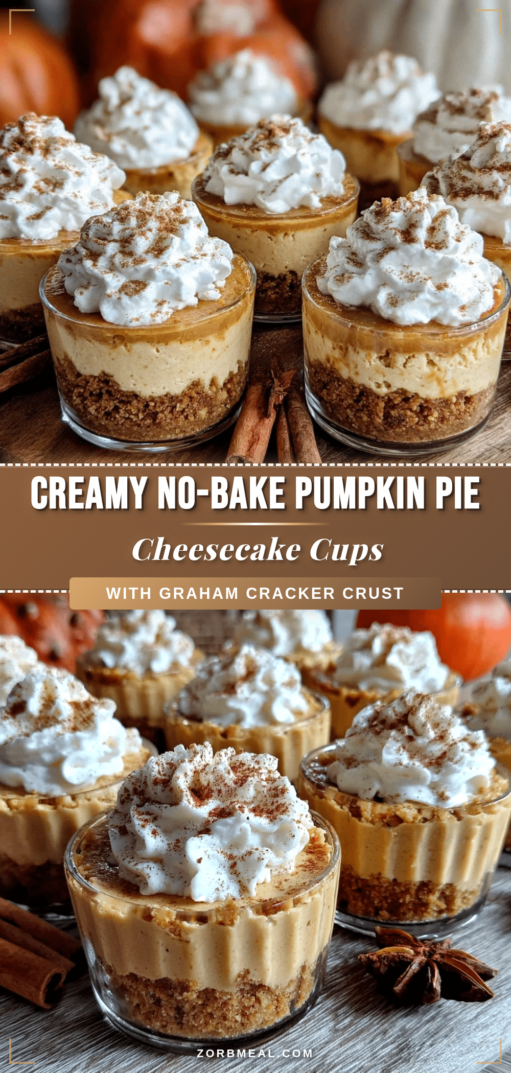 no-bake pumpkin pie cheesecake cups recipe