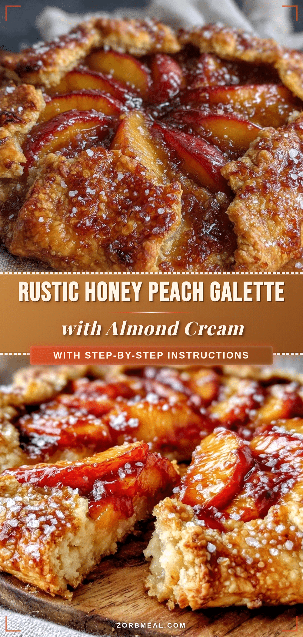 rustic honey peach galette recipe