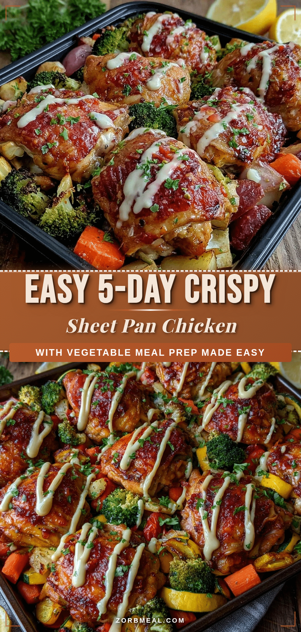 sheet pan chicken and veggie meal prep recipe