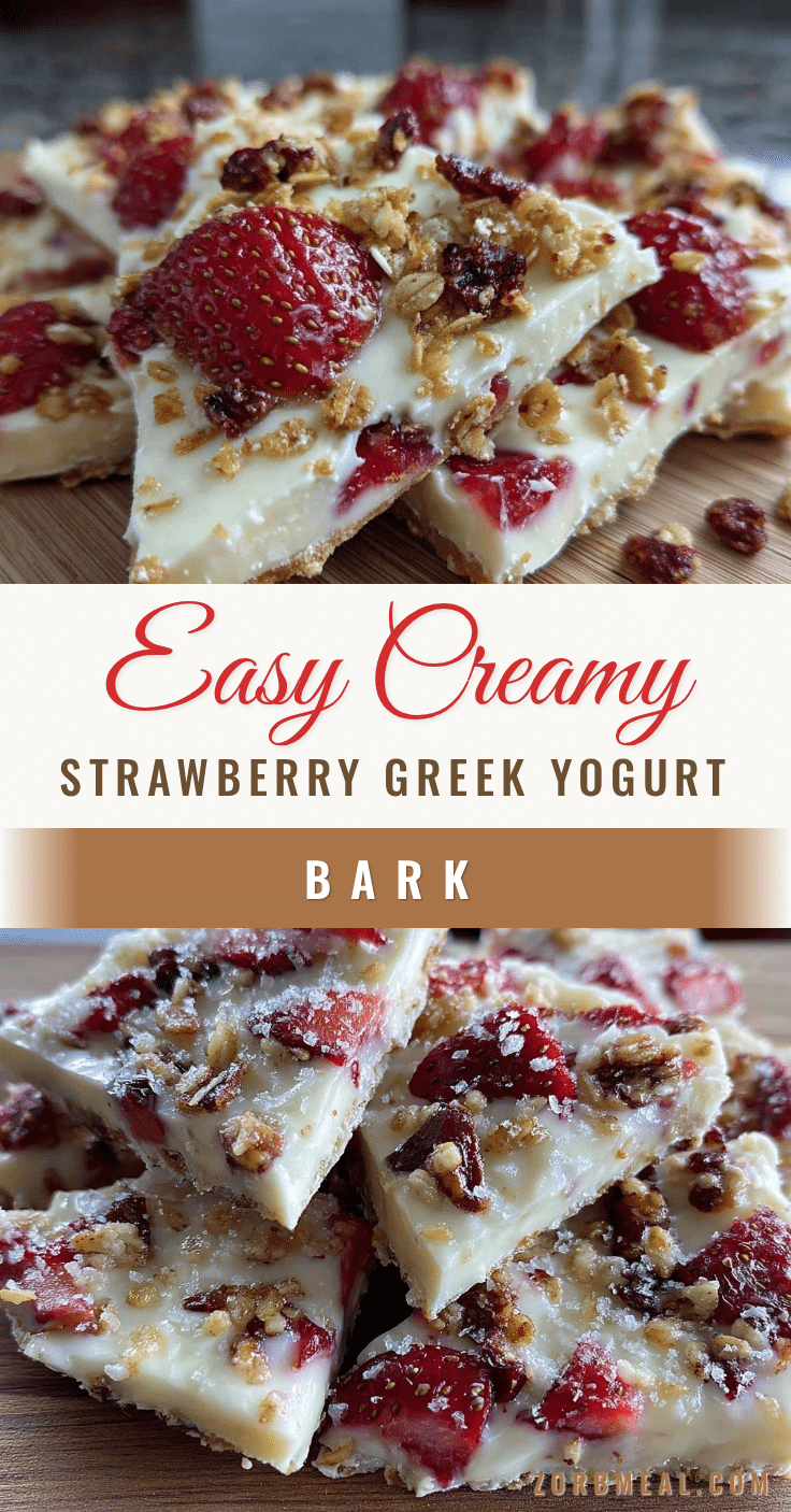 strawberry greek yogurt bark recipe
