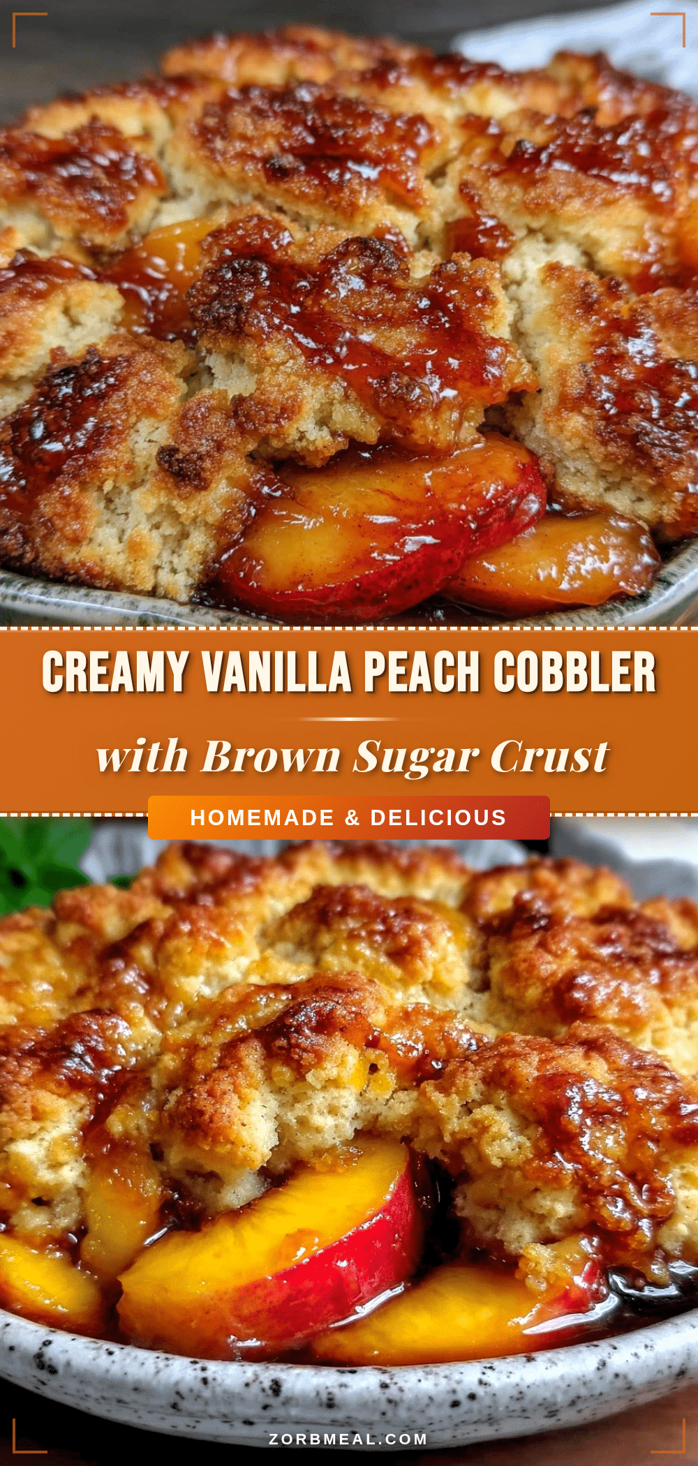 vanilla bean peach cobbler recipe