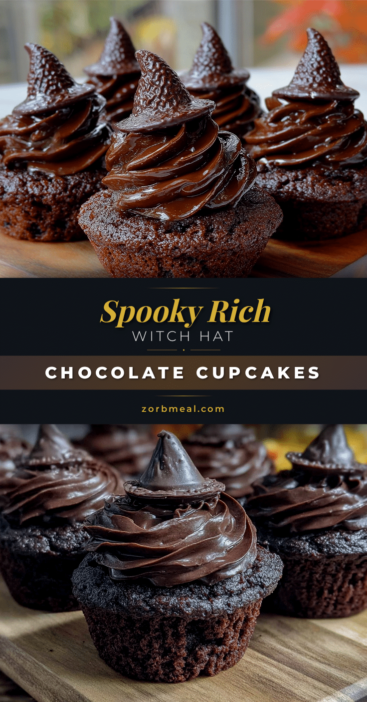 witch hat dark chocolate cupcakes recipe