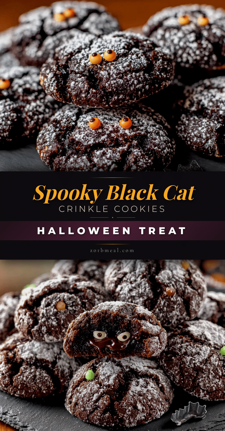 black cat chocolate crinkle cookies recipe