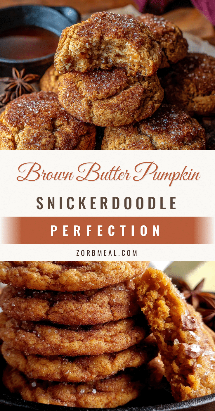 brown butter pumpkin snickerdoodle cookies recipe