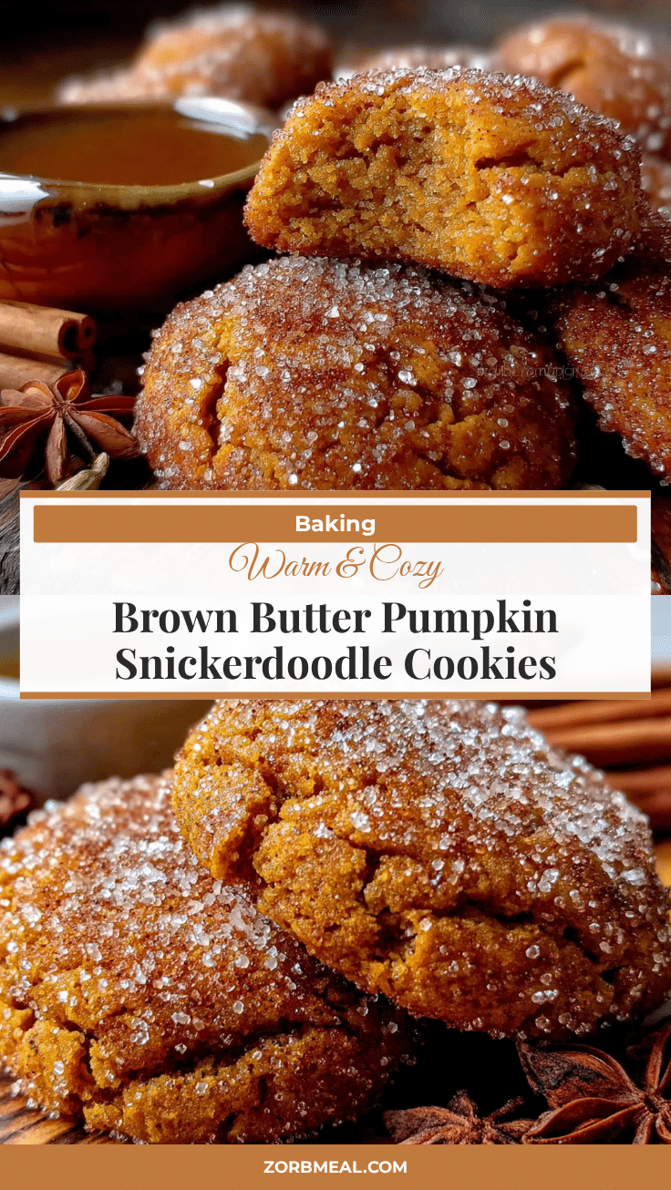 brown butter pumpkin snickerdoodle cookies recipe