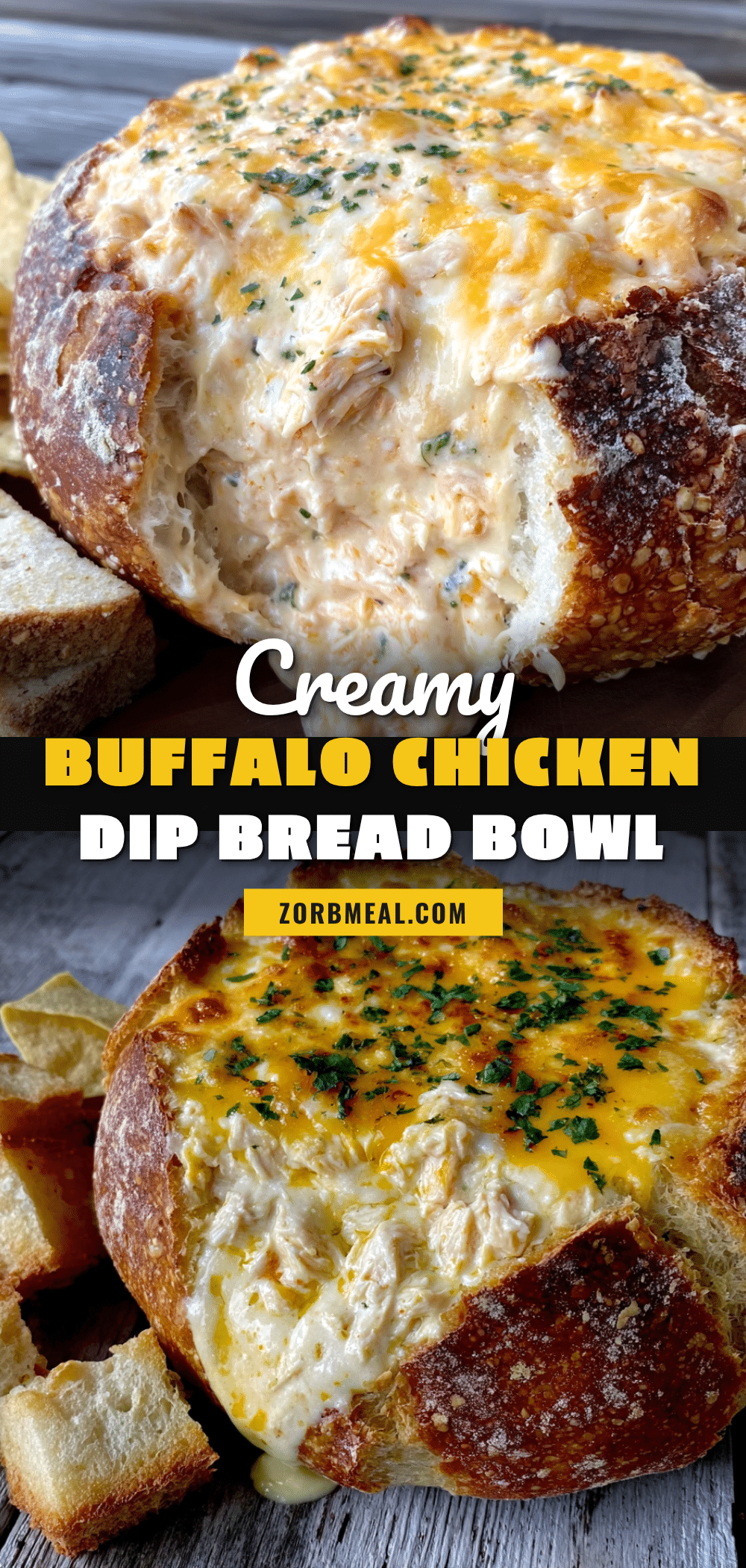 buffalo chicken dip bread bowl recipe