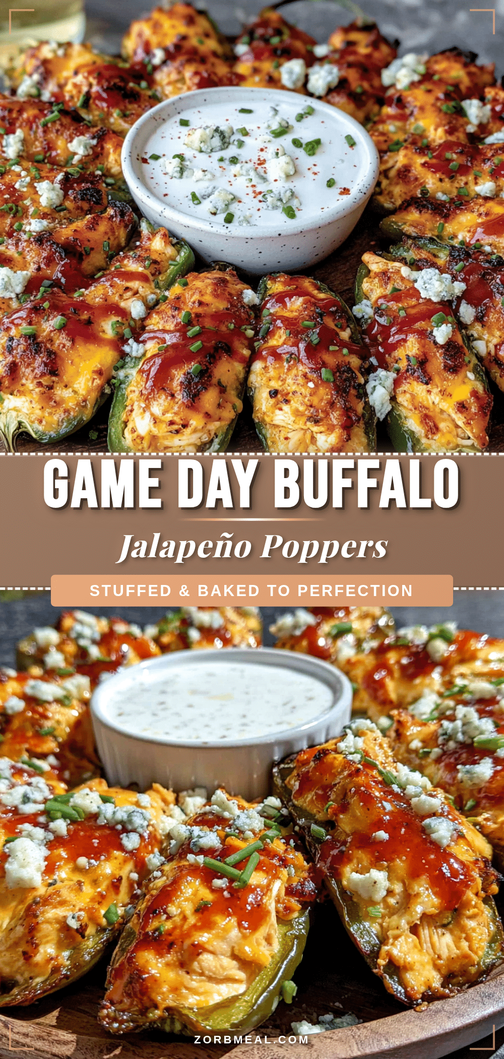 buffalo chicken stuffed jalapeño poppers recipe