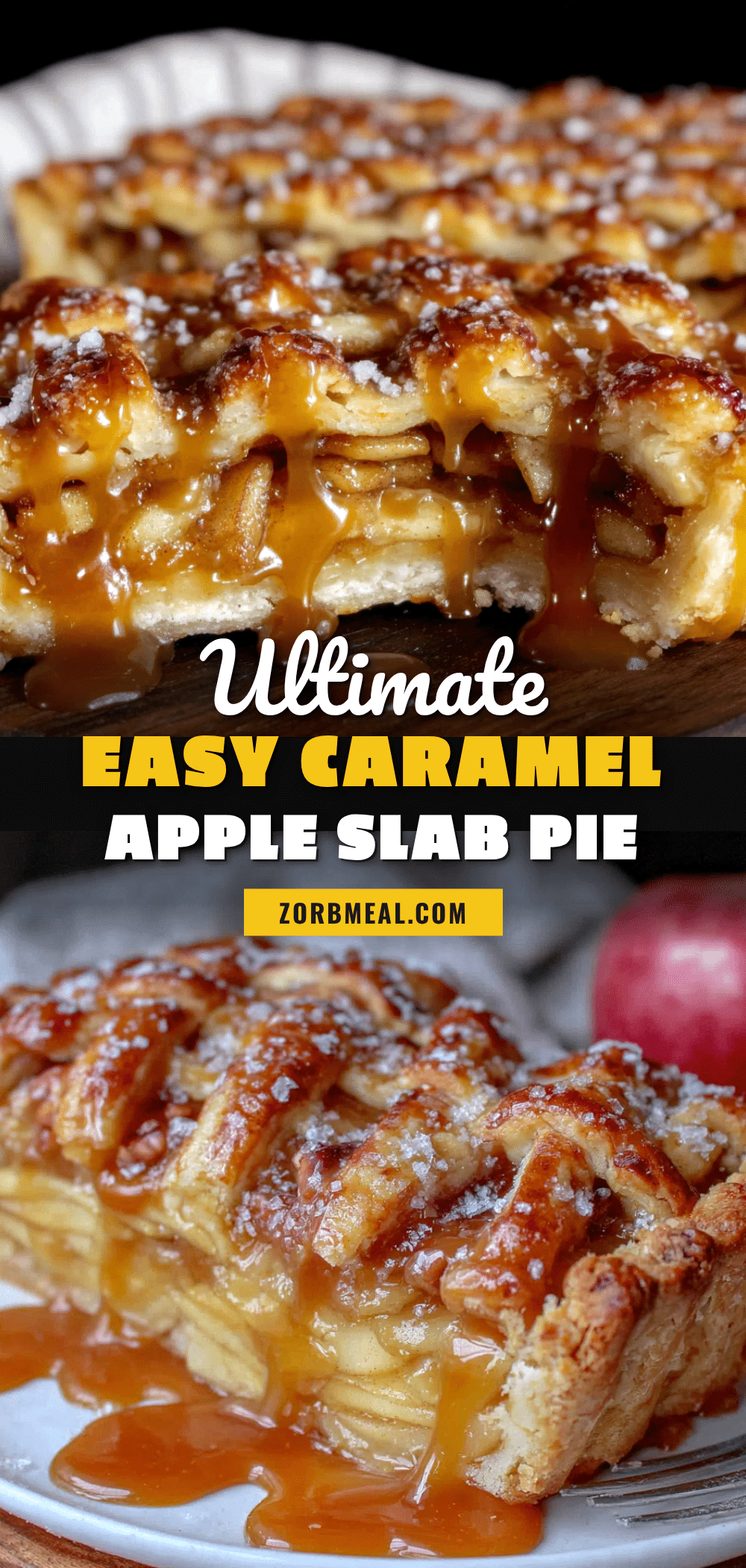 Caramel apple slab pie recipe