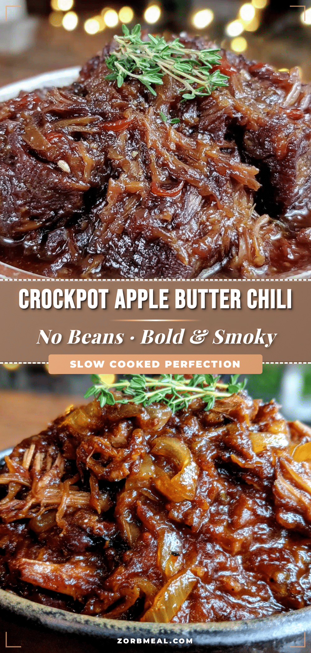 cozy crockpot apple butter chili no beans recipe