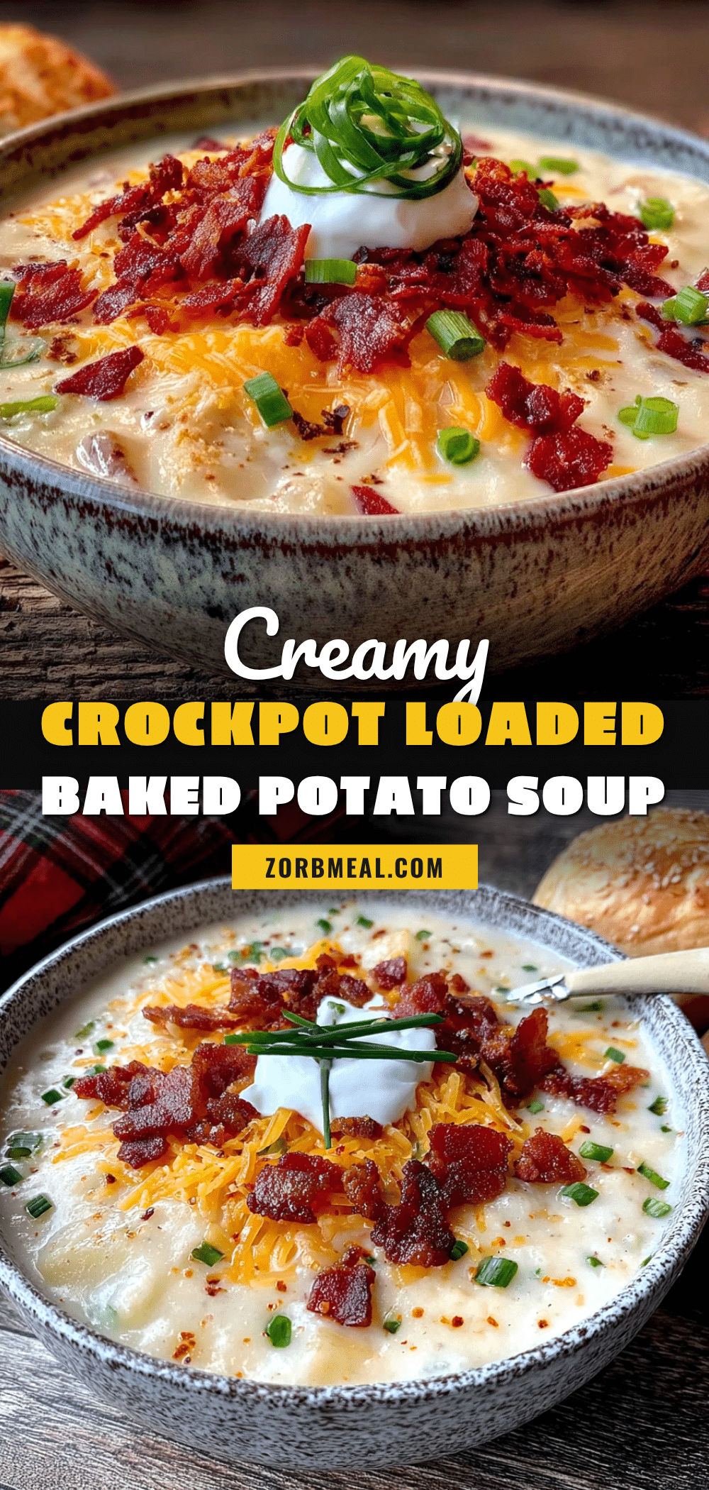 creamy crockpot loaded baked potato soup recipe