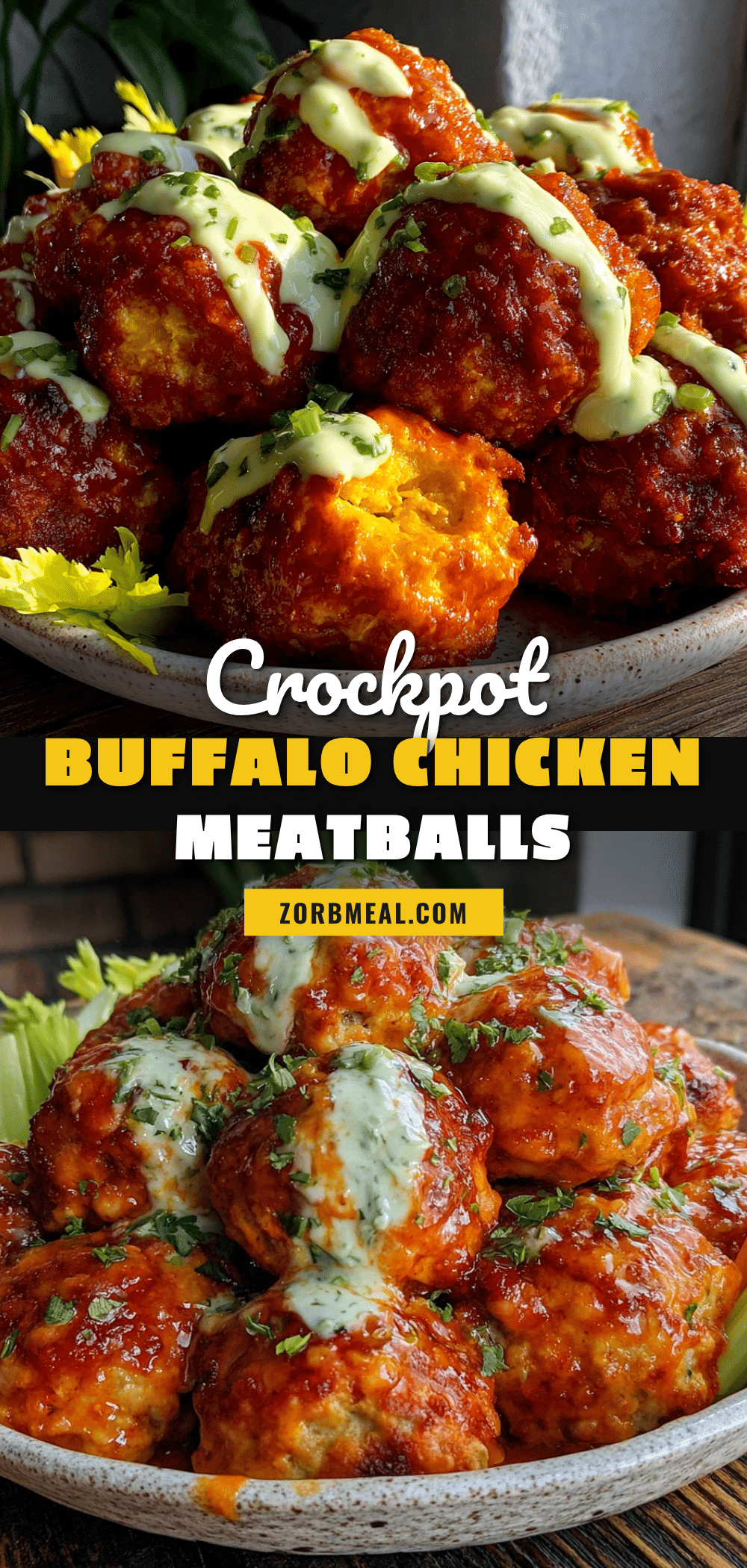 crockpot buffalo chicken meatballs recipe