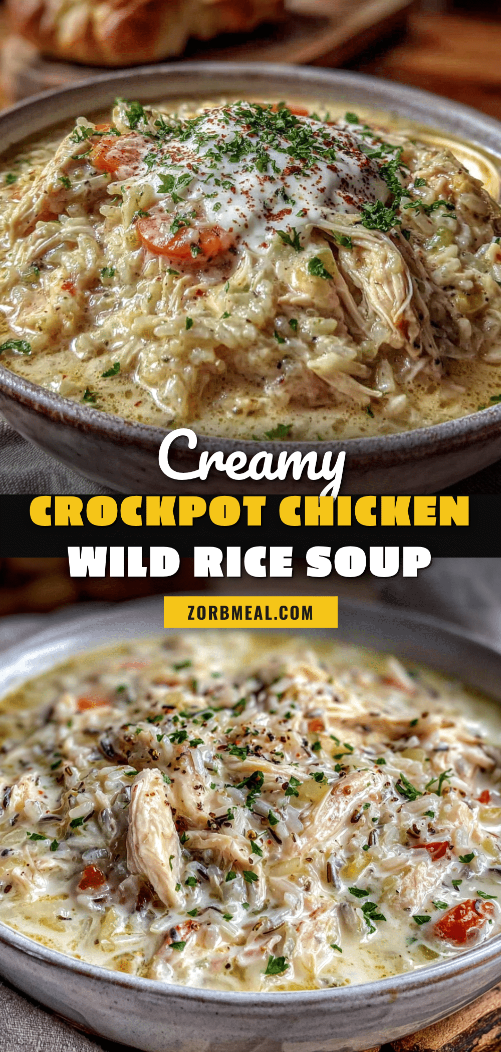 crockpot chicken wild rice soup recipe