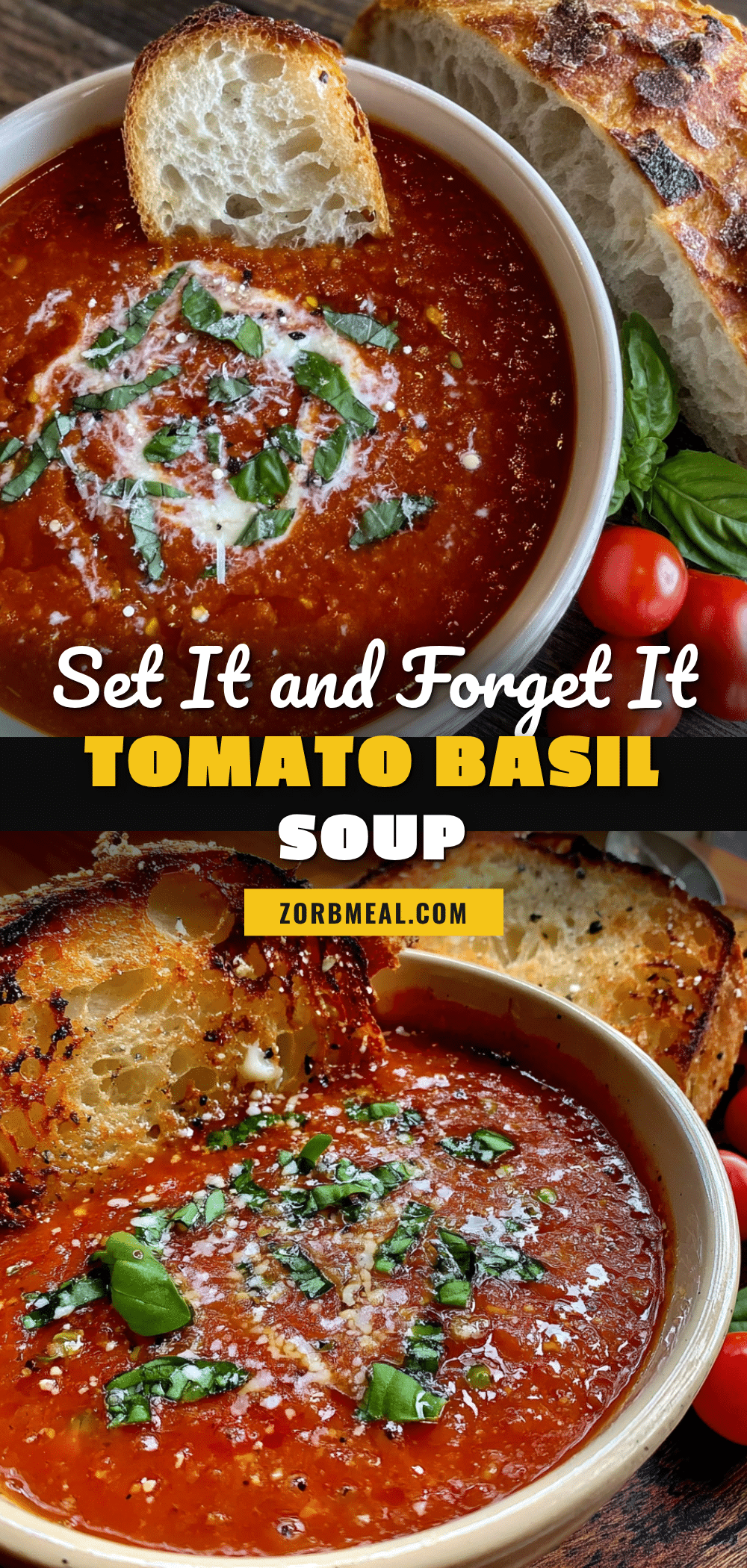 crockpot fresh tomato basil soup recipe