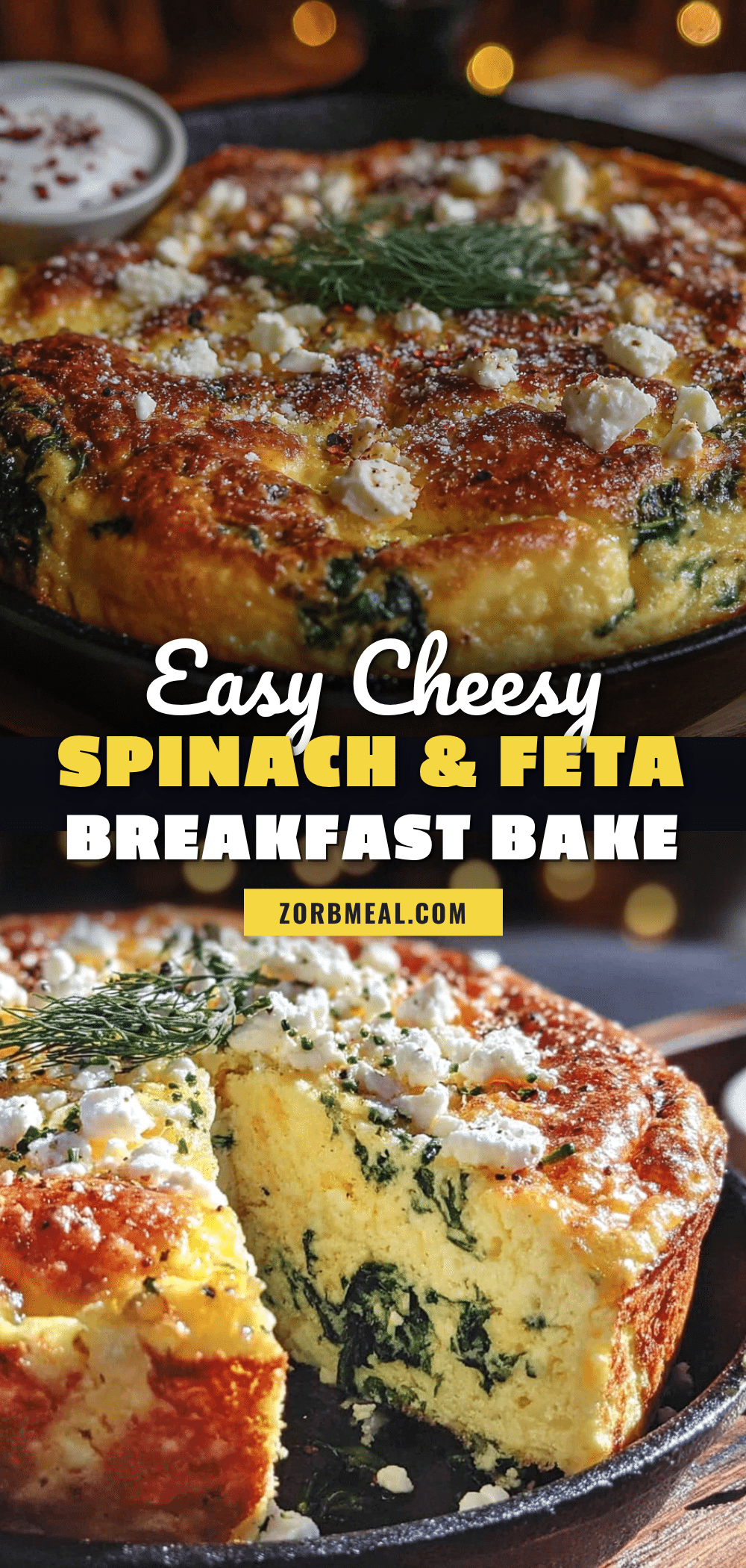 crustless spinach and feta breakfast casserole recipe
