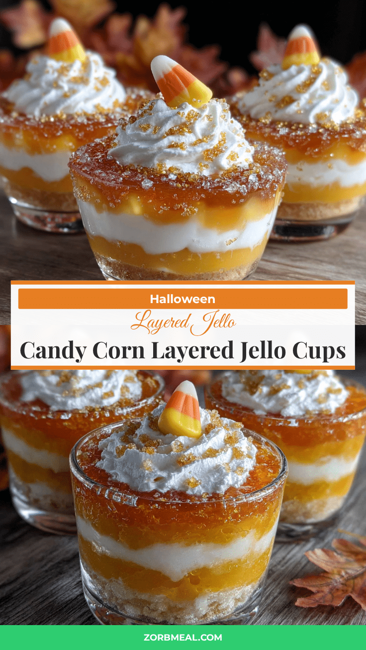 Easy Candy Corn Layered Jello Cups recipe