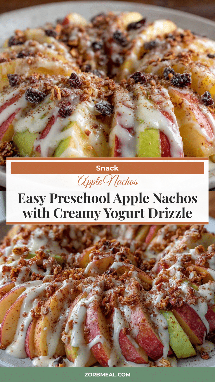 easy preschool apple nachos with yogurt drizzle recipe