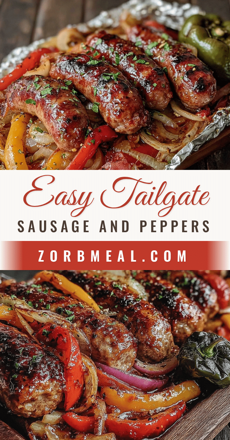 Easy Sheet Pan Sausage and Peppers Foil Packets recipe