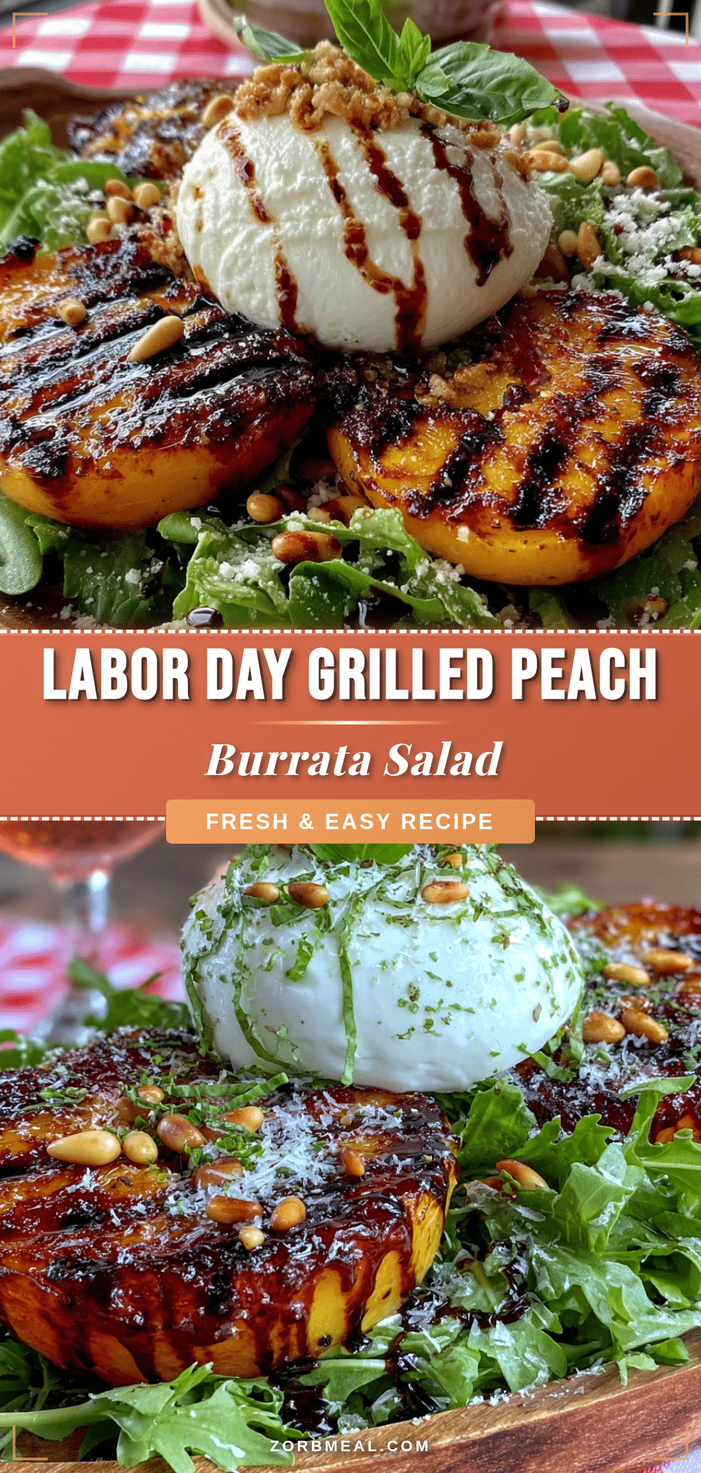 grilled peach and burrata salad recipe