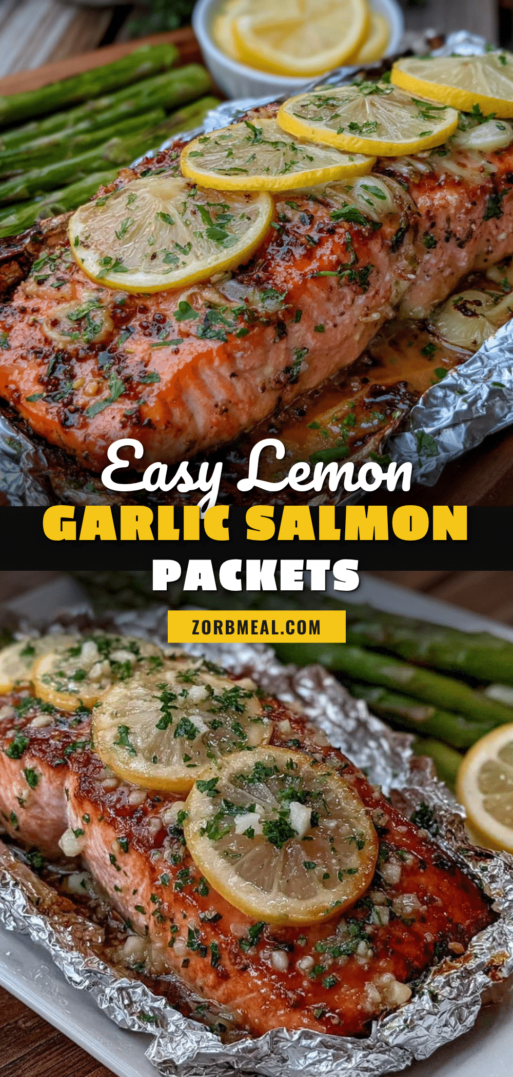 lemon garlic salmon in foil packets recipe