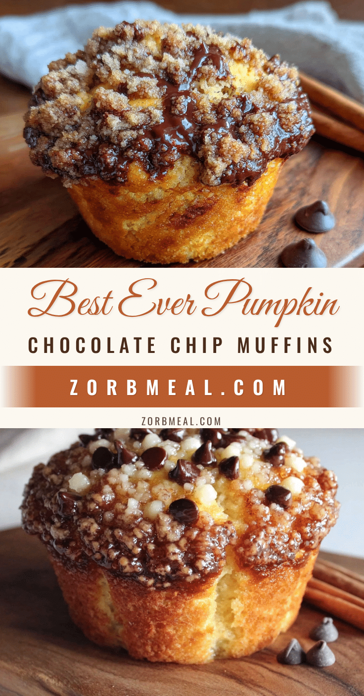 pumpkin chocolate chip muffins with streusel topping recipe