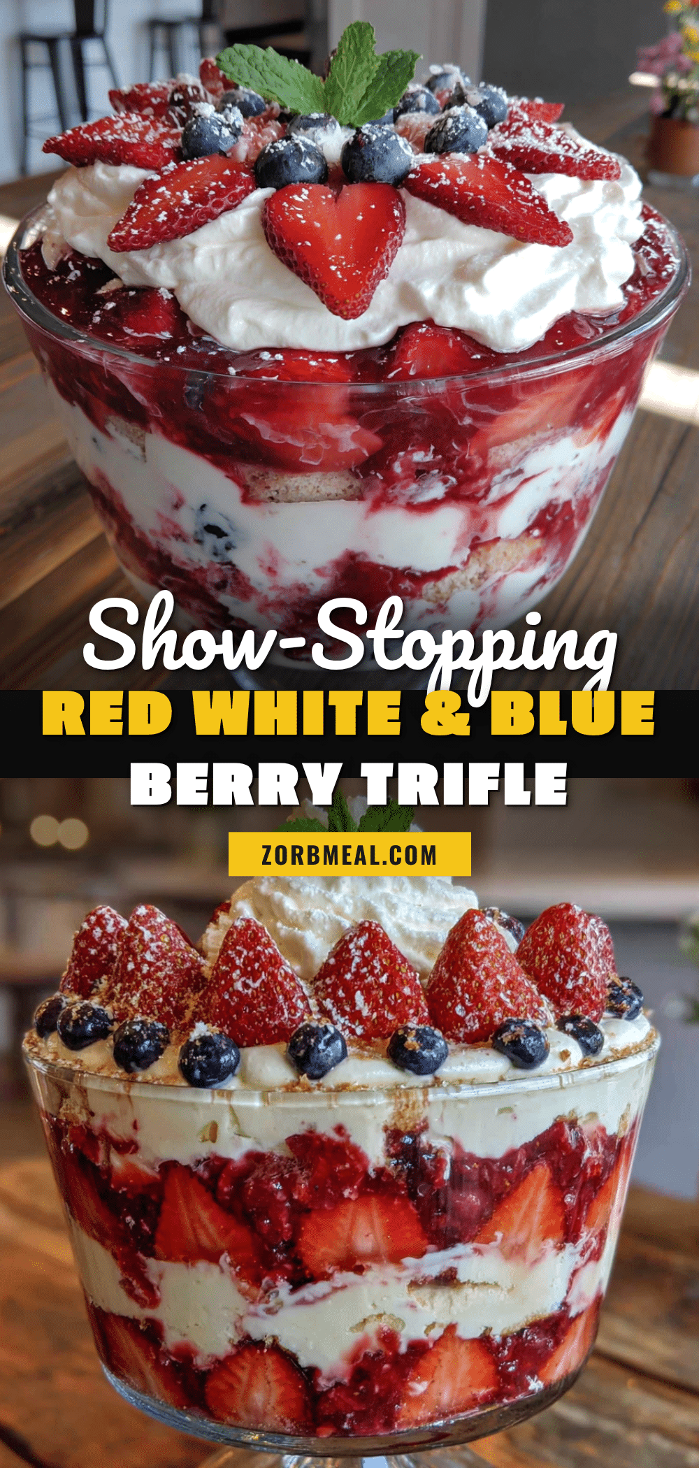 red white and blue berry trifle recipe