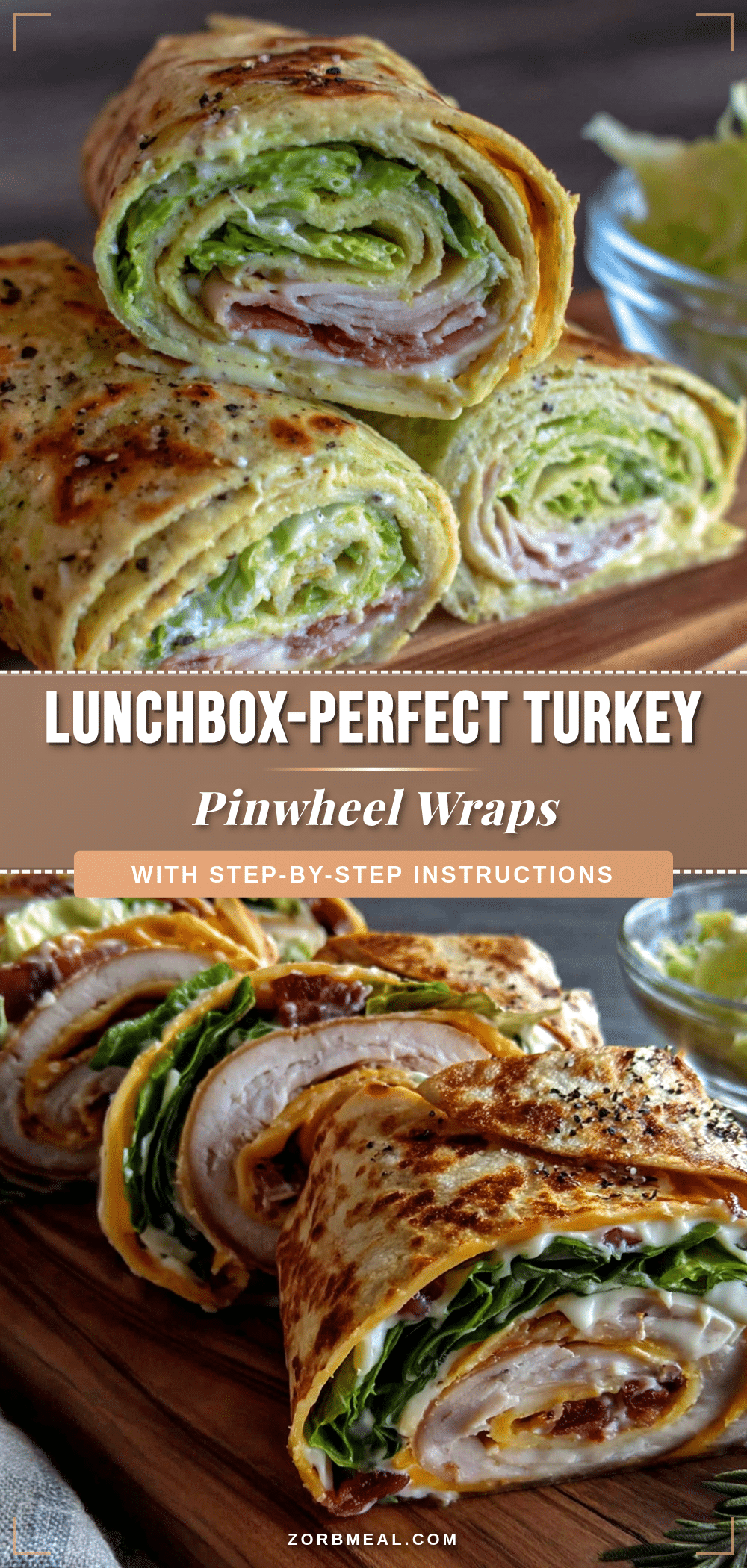 turkey and cheese pinwheel wraps recipe