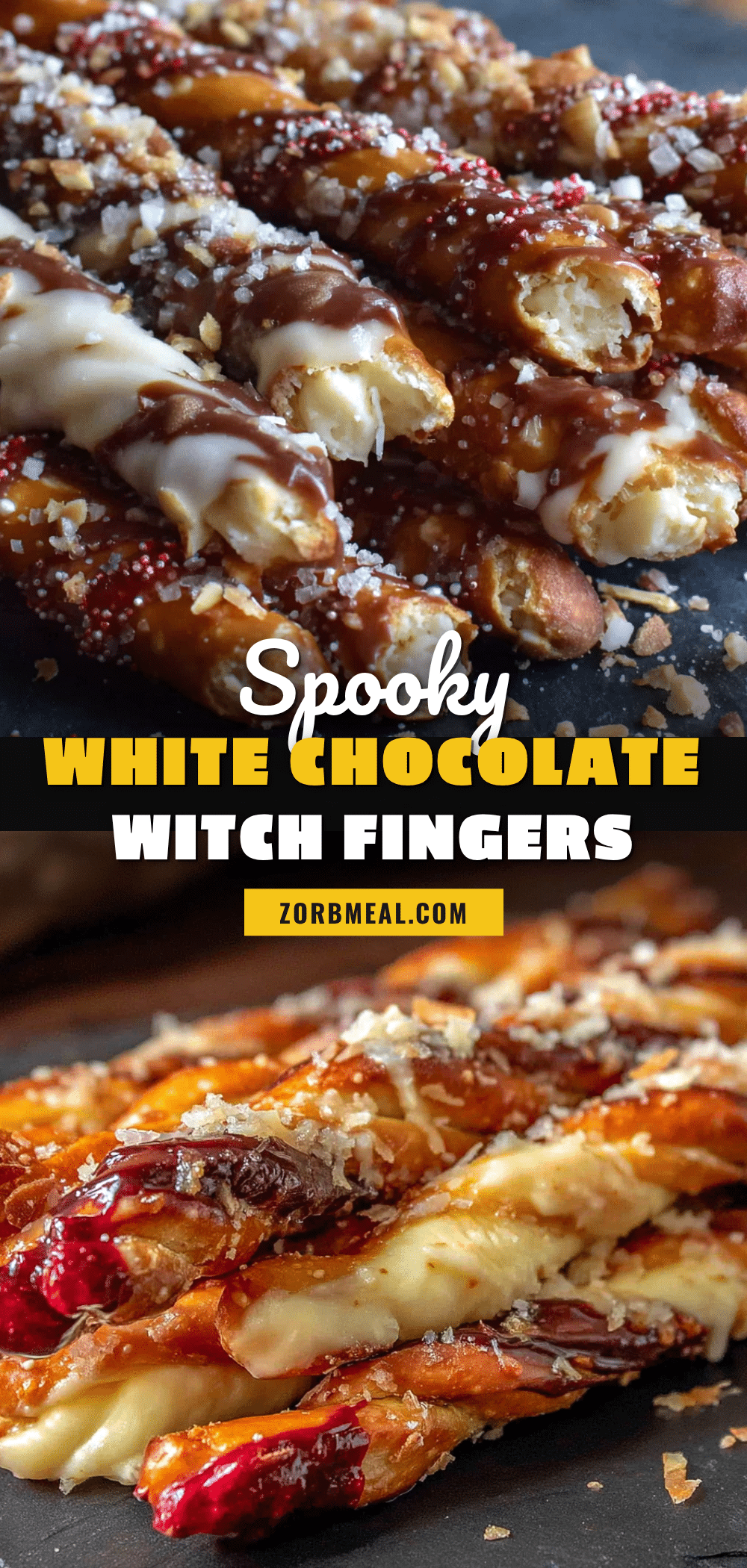 witch finger pretzel rods recipe