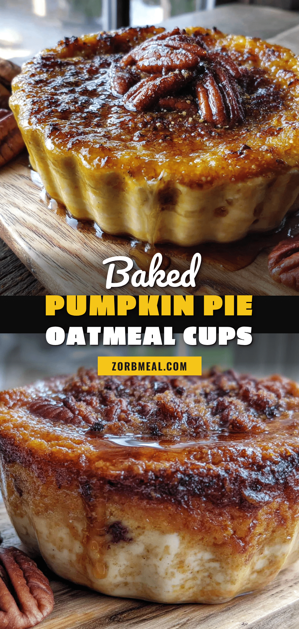 baked pumpkin pie oatmeal cups recipe