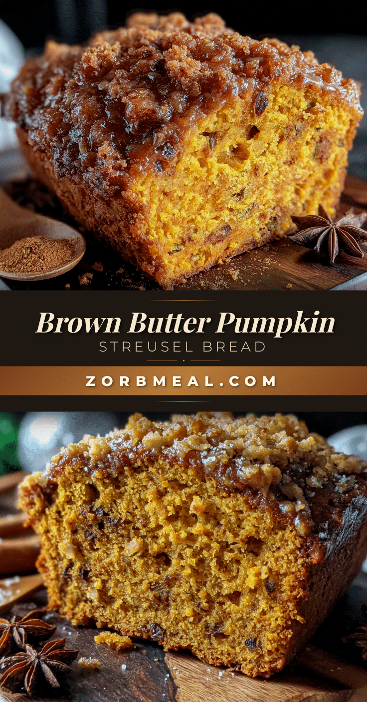 brown butter pumpkin bread with streusel topping recipe