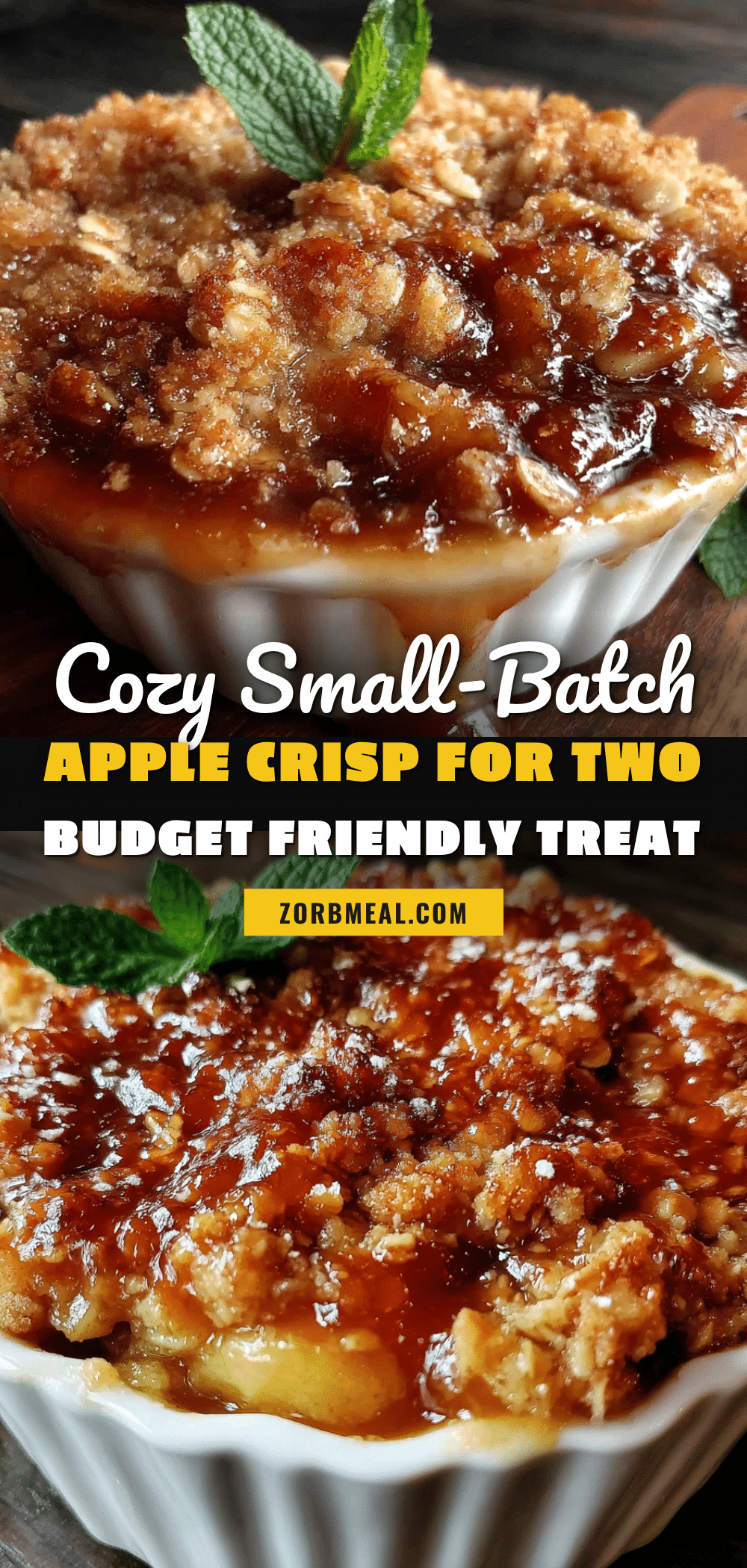 budget apple crisp for two recipe