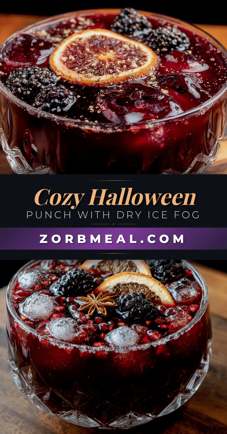 Cozy Halloween Punch with Dry Ice Fog recipe