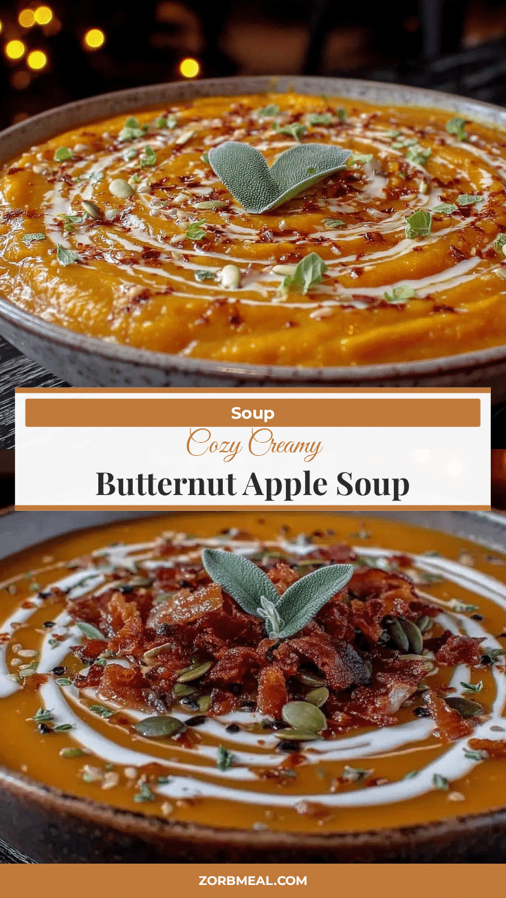 creamy butternut squash and apple soup recipe