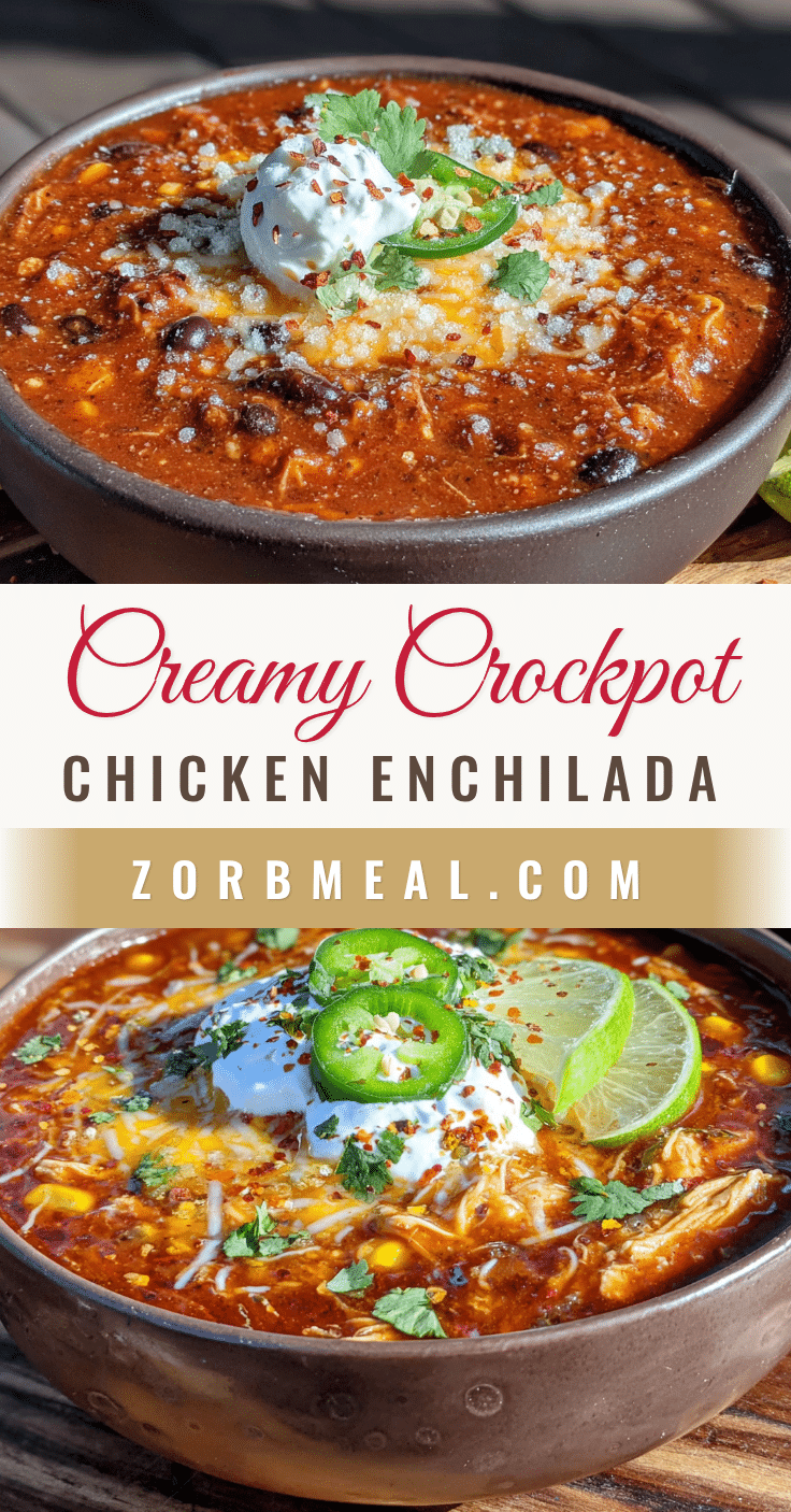 creamy crockpot chicken enchilada soup recipe