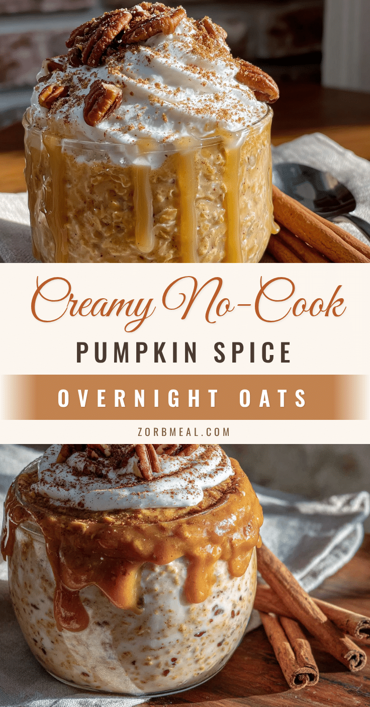 creamy pumpkin spice overnight oats recipe