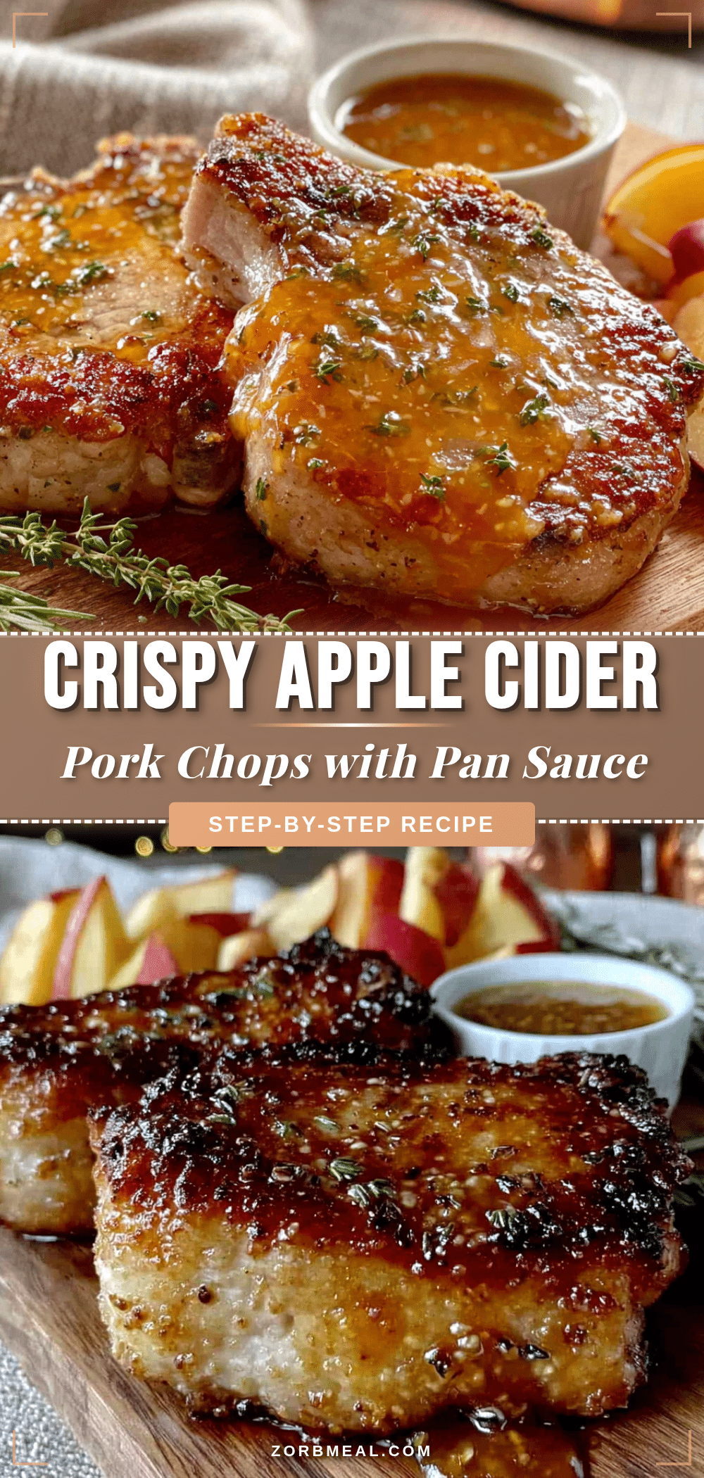 crispy pork chops with apple cider pan sauce recipe
