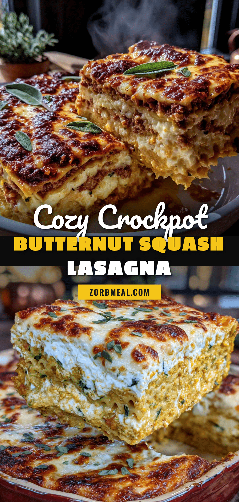 crockpot butternut squash lasagna recipe