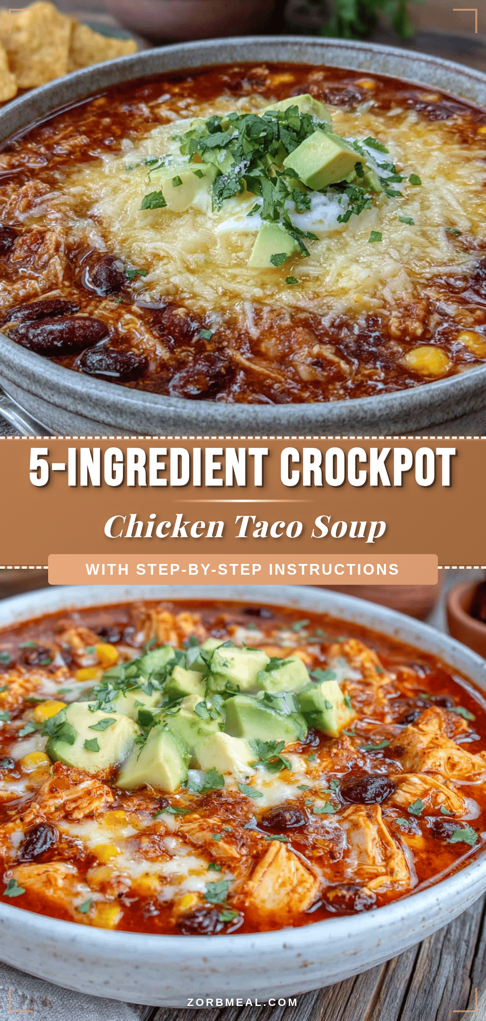 crockpot chicken taco soup recipe