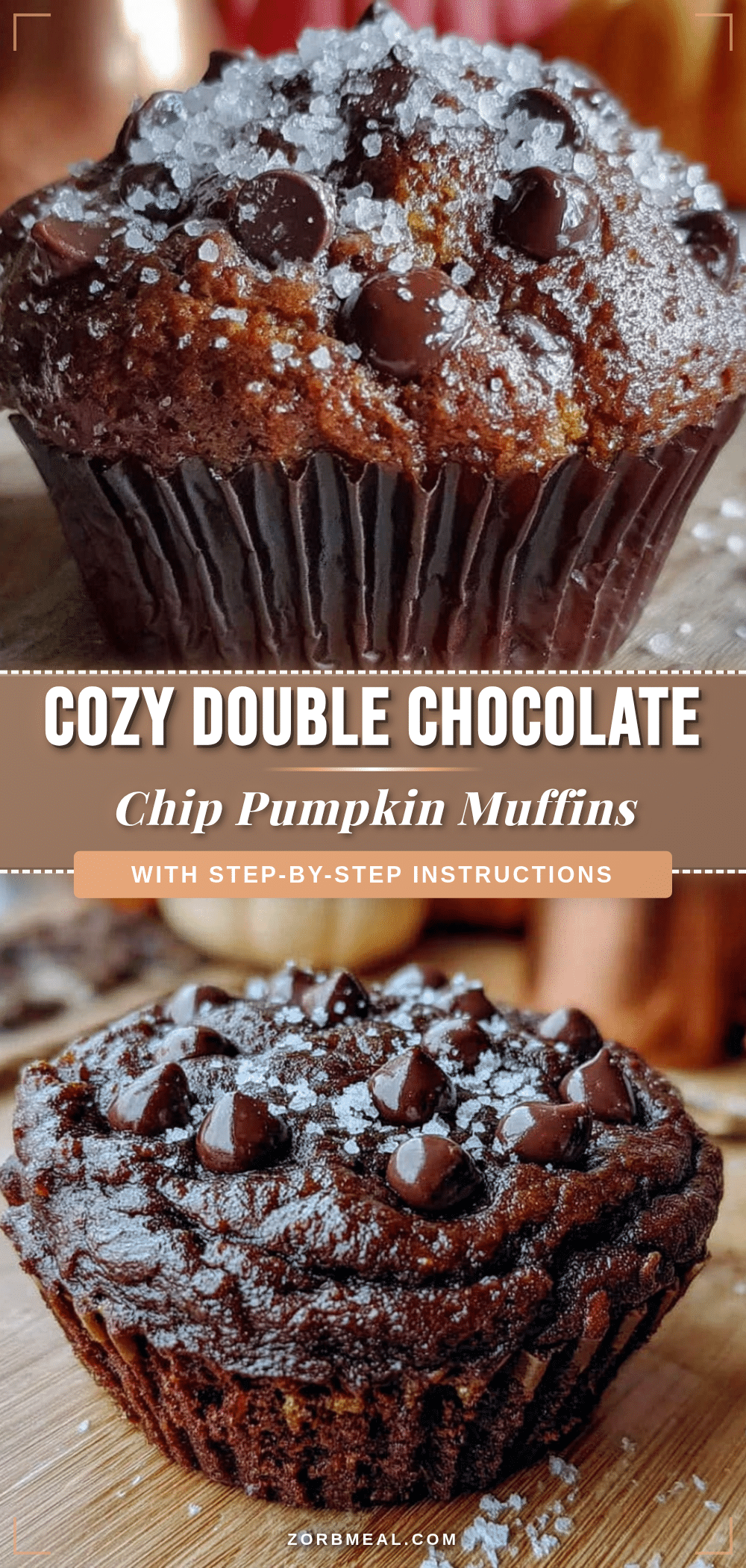 double chocolate chip pumpkin muffins recipe