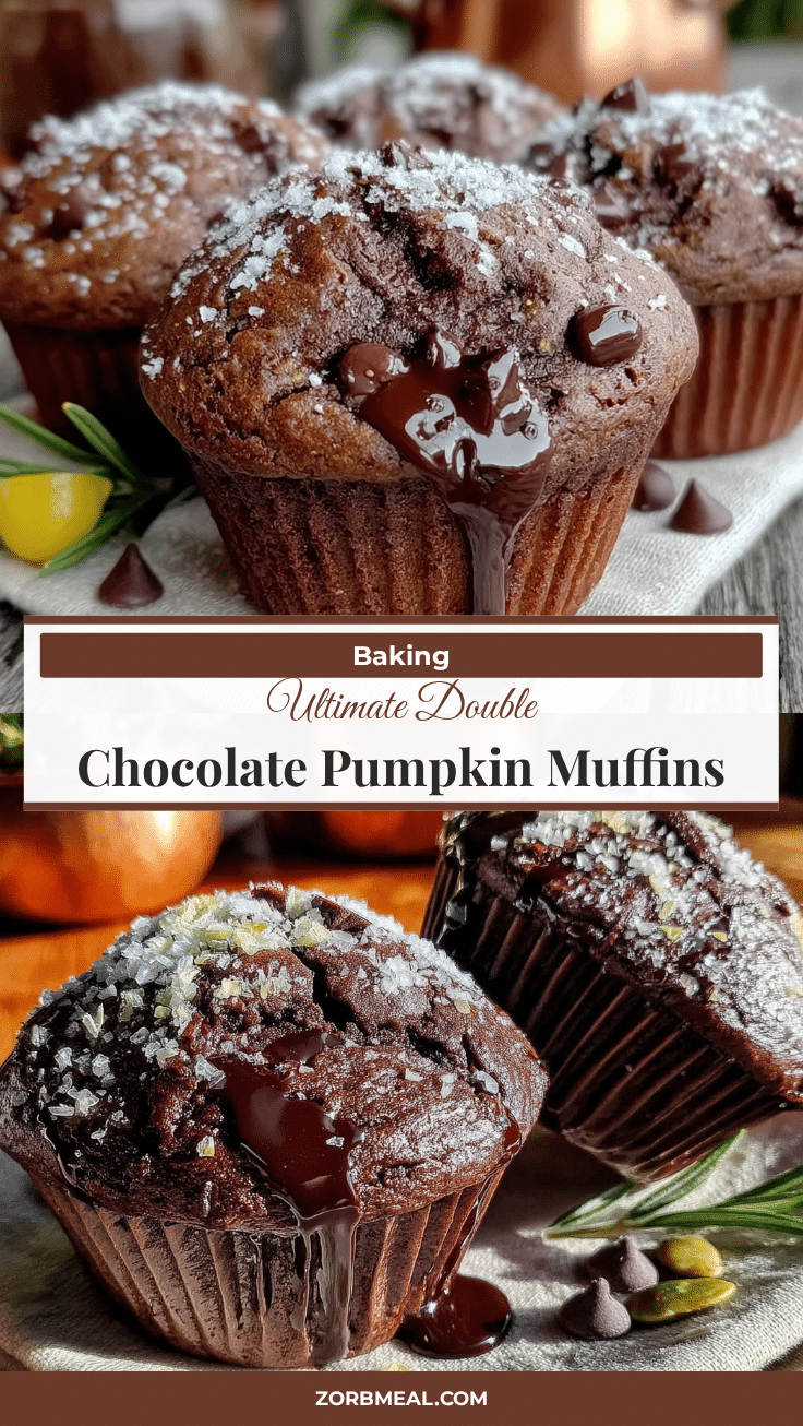 double chocolate chip pumpkin muffins recipe